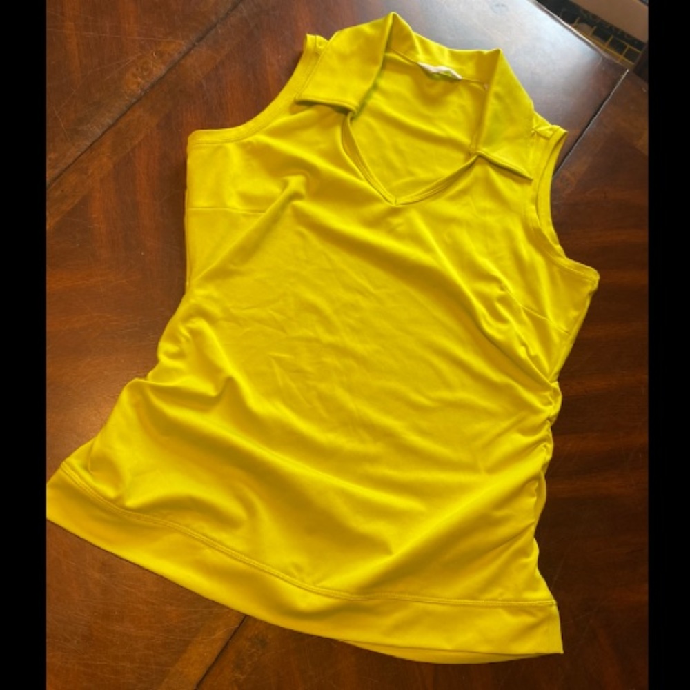 Callaway Sleeveless Polo Tank Top - Bright Yellow